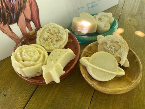 Brightening Loofah Scrub Bars - Natural exfoliating soap for hands and heels
