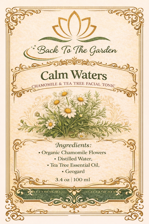 Calm Waters Chamomile Tea Tree Facial Tonic - Balancing natural face toner
