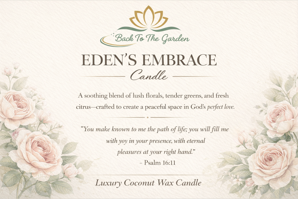 Eden's Embrace Luxury Coconut Wax Candle - Natural paradise-inspired home fragrance
