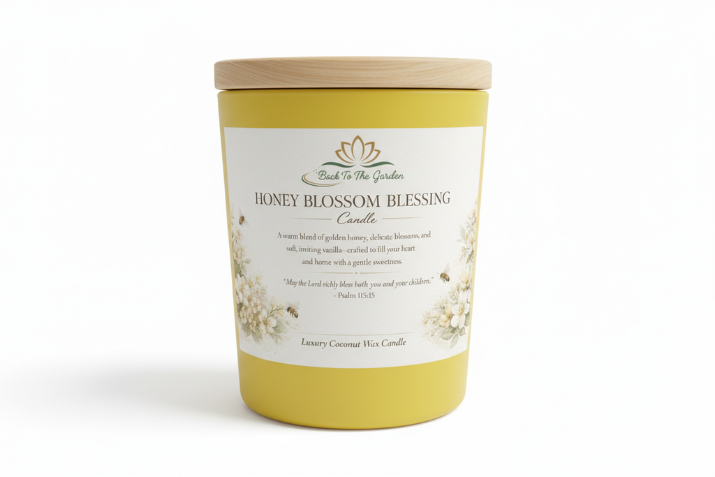 Honey Blossom Blessing Coconut Wax Candle - Sweet floral luxury natural candle
