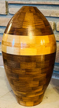 Harvest Halo Walnut Vase (with Maple Trim) — Judah Wellness Exclusive