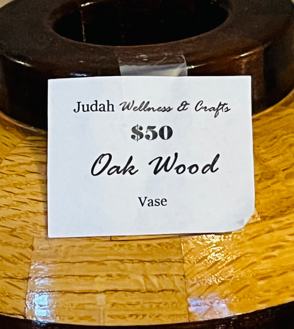 Midnight Band Oak Mosaic Vase — Judah Wellness Exclusive