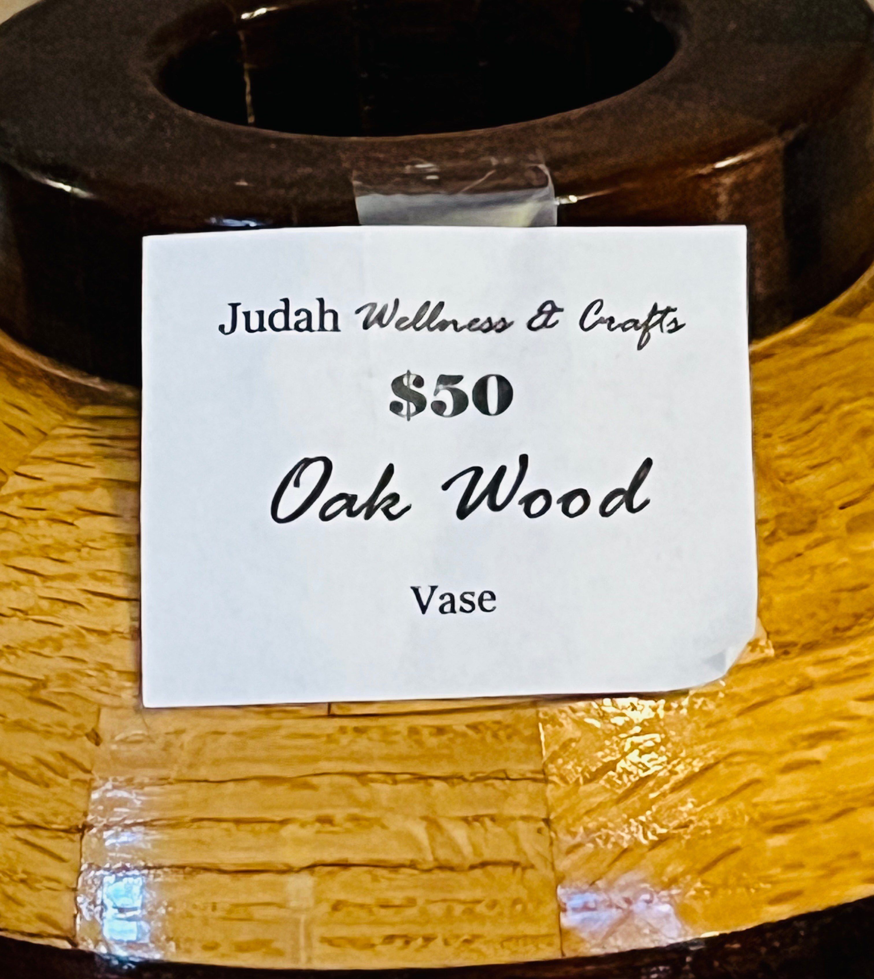Midnight Band Oak Mosaic Vase — Judah Wellness Exclusive