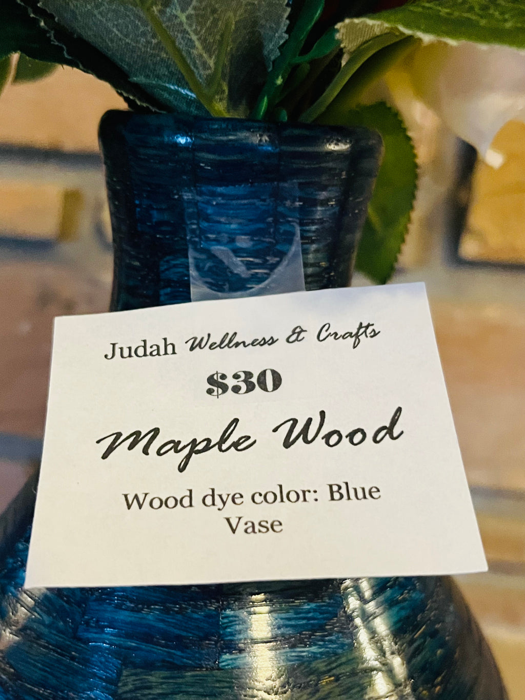Midnight River Blue Maple Vase — Judah Wellness Exclusive