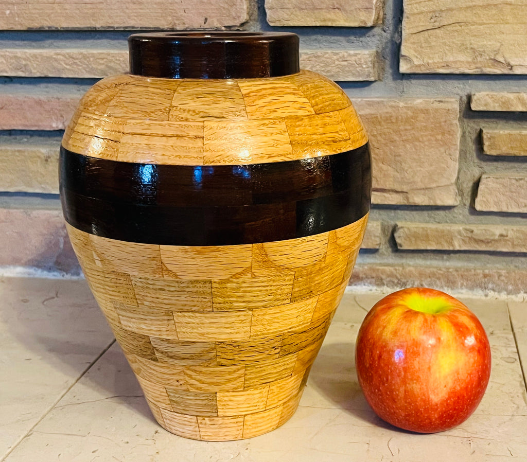 Midnight Band Oak Mosaic Vase — Judah Wellness Exclusive