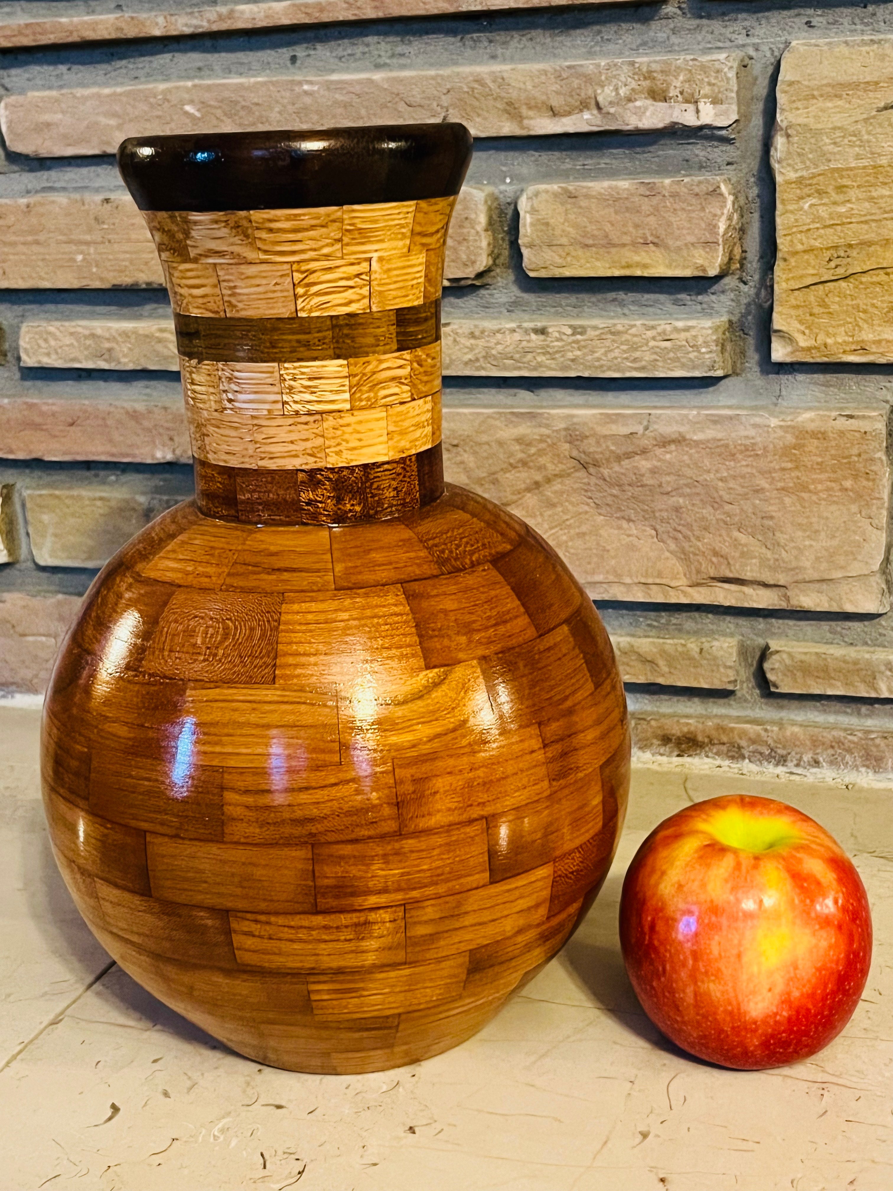 Hand-Made Cherry Wood Vase (Judah Wellness Exclusive)