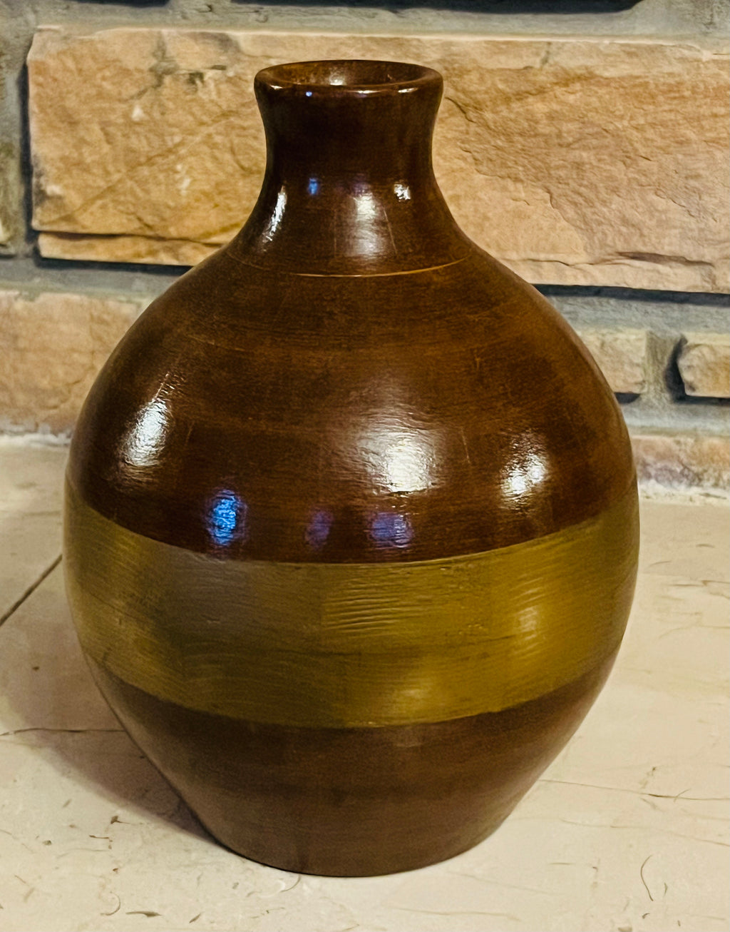 Golden Ember Pine Vase — Judah Wellness Exclusive