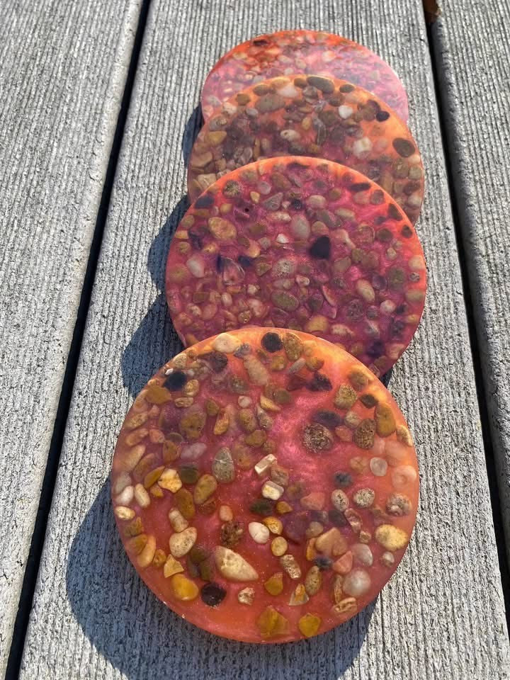 Handmade Acrylic Coasters and Trays