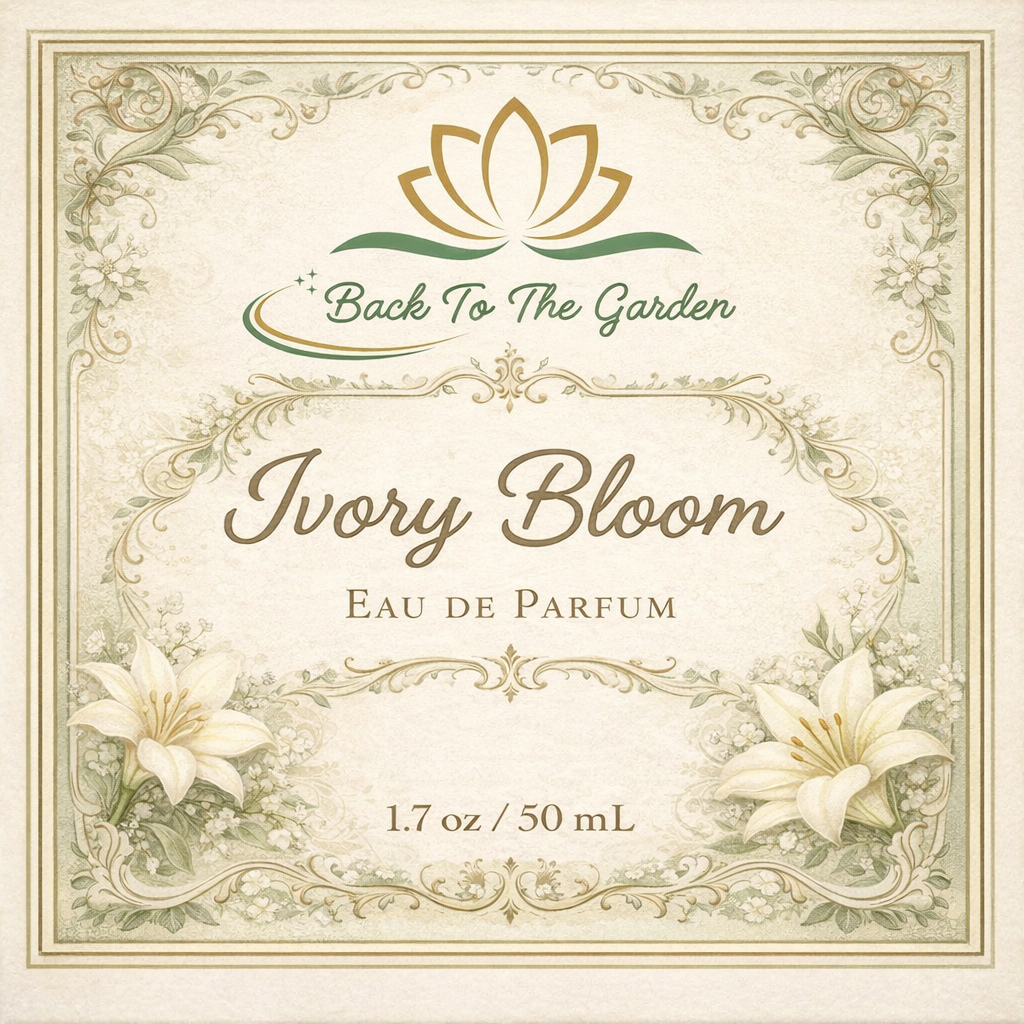 Ivory Bloom Eau de Parfum - Elegant white floral luxury perfume
