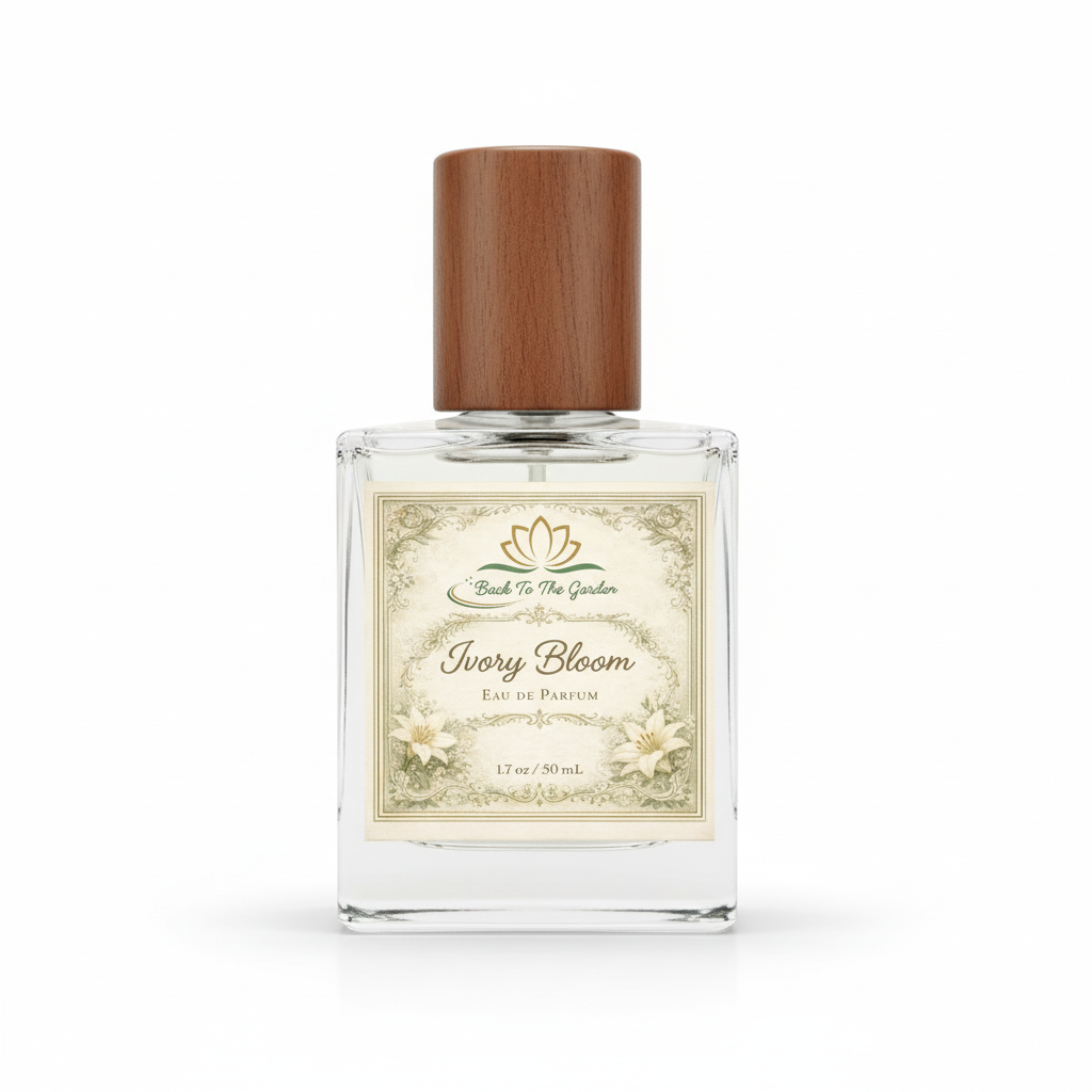 Ivory Bloom Eau de Parfum - Elegant white floral luxury perfume
