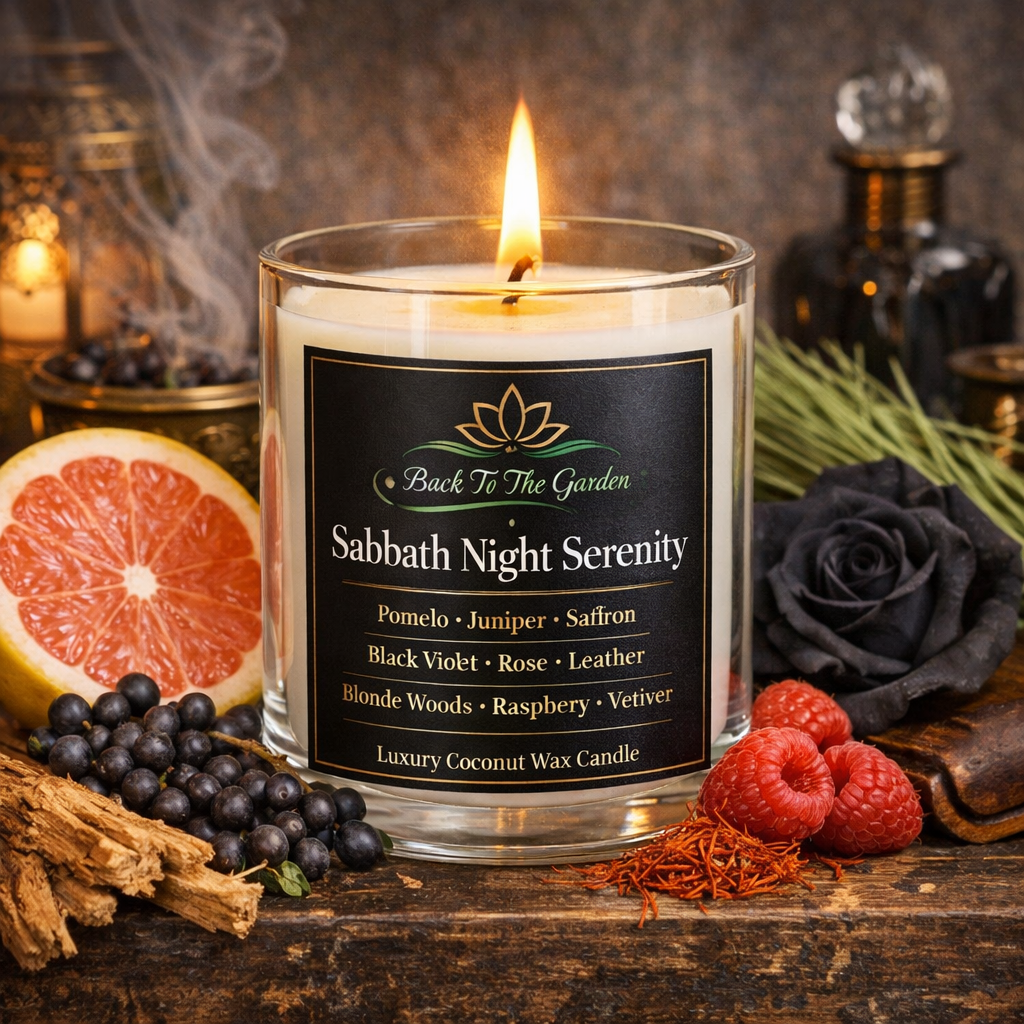 Sabbath Night Serenity Coconut Wax Candle - Peaceful luxury natural candle
