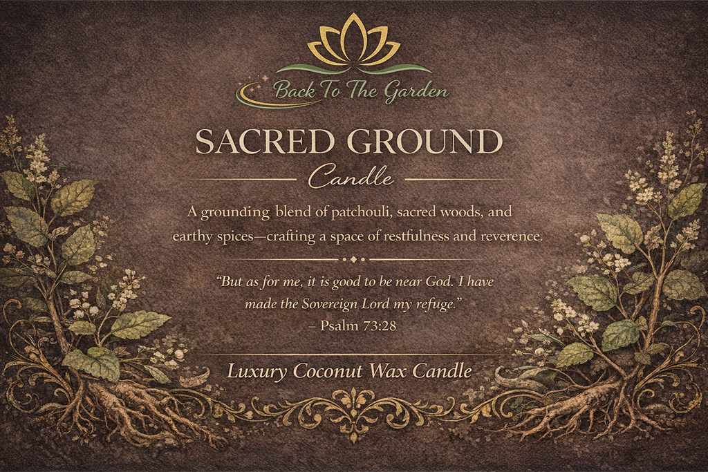 Sacred Ground Luxury Coconut Wax Candle - Grounding earthy natural candle
