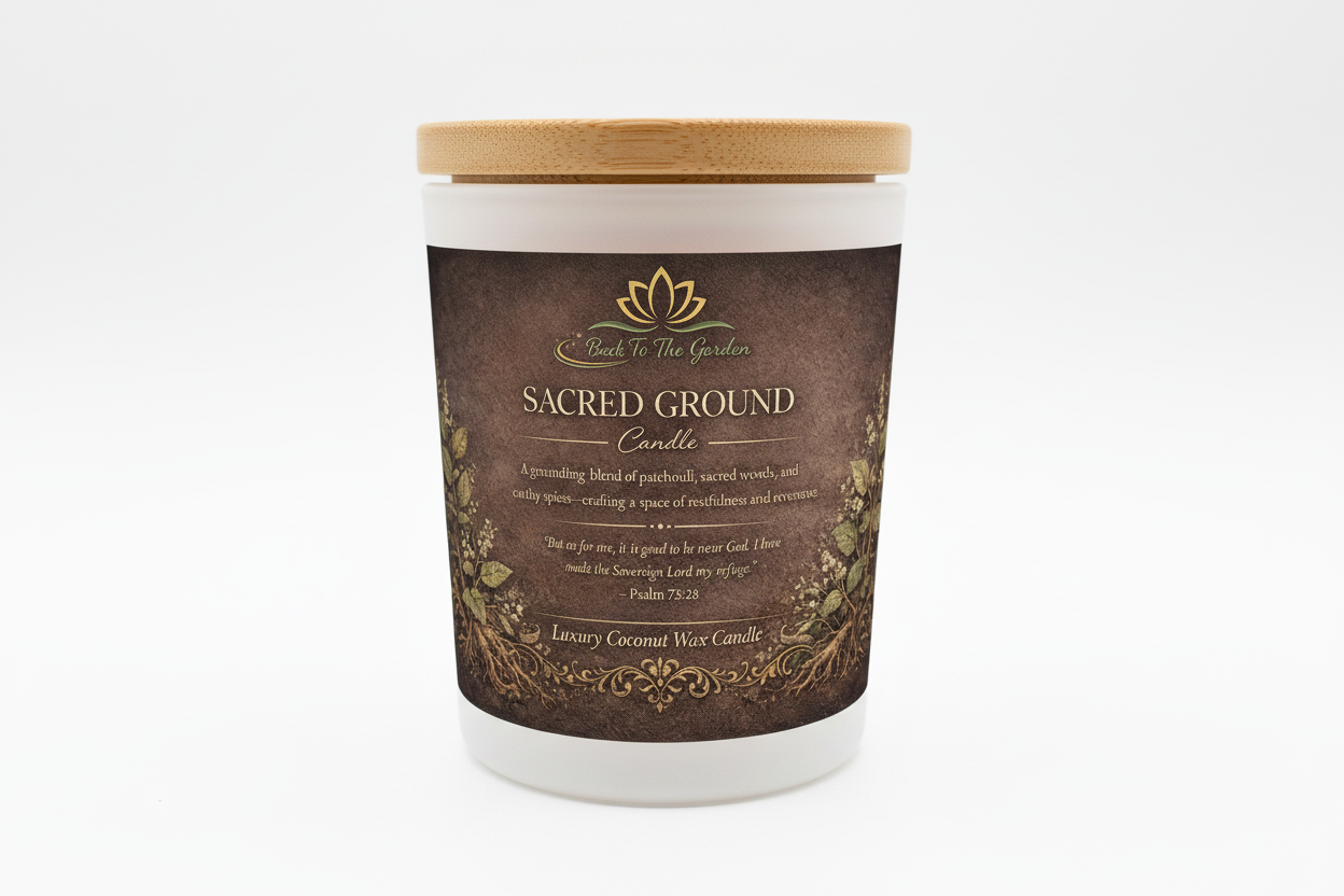 Sacred Ground Luxury Coconut Wax Candle - Grounding earthy natural candle
