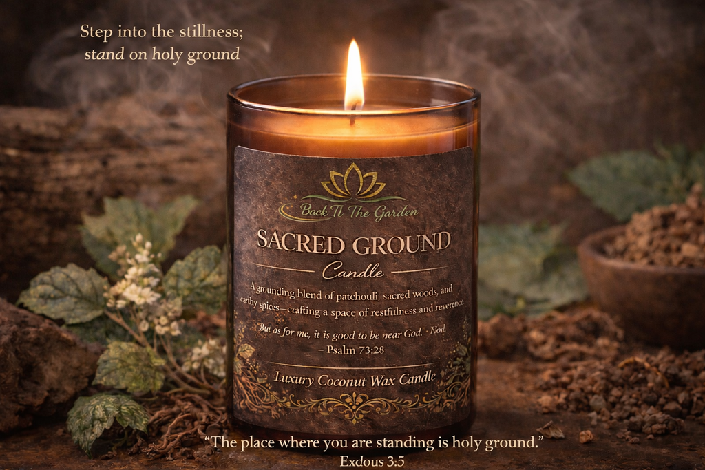 Sacred Ground Luxury Coconut Wax Candle - Grounding earthy natural candle
