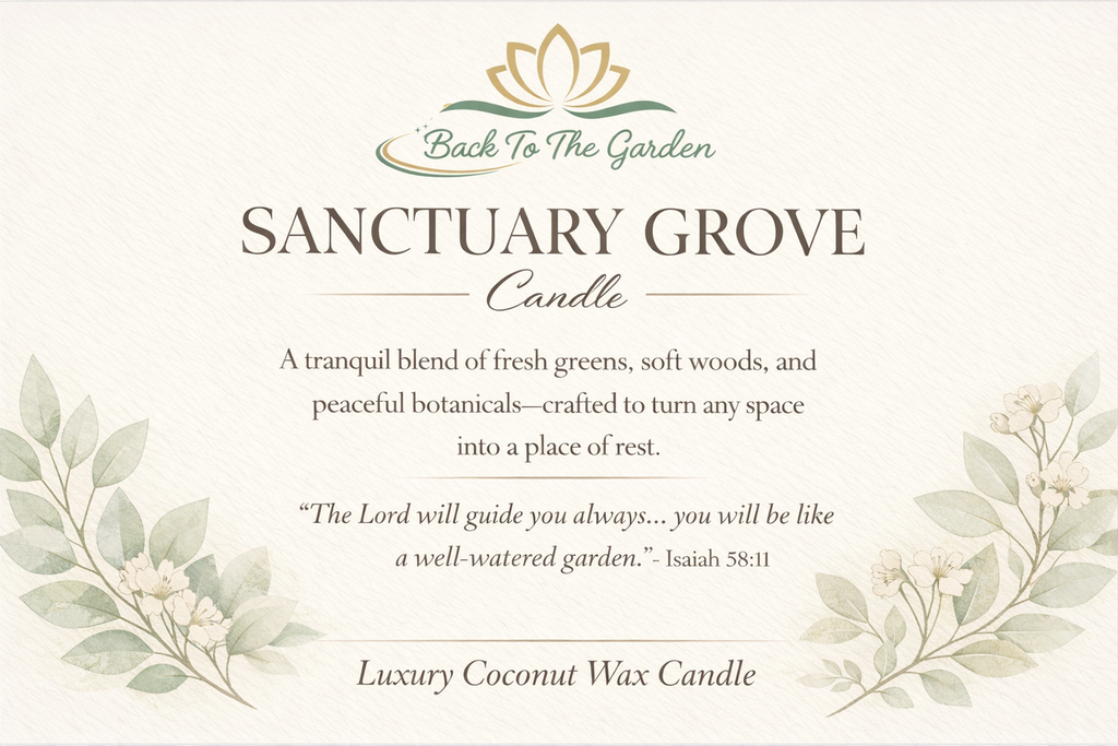 Sanctuary Grove Luxury Coconut Wax Candle - Serene forest natural candle
