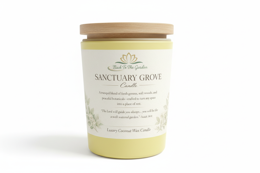 Sanctuary Grove Luxury Coconut Wax Candle - Serene forest natural candle
