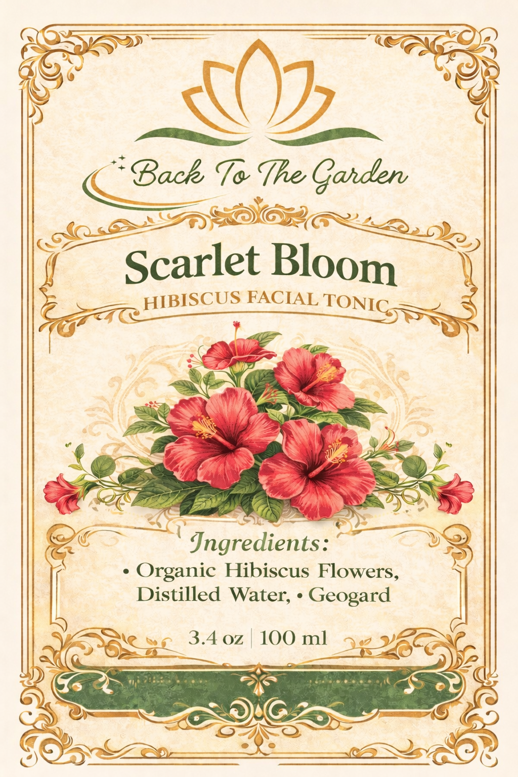 Scarlet Bloom Hibiscus Facial Tonic - Brightening natural face toner with hibiscus

