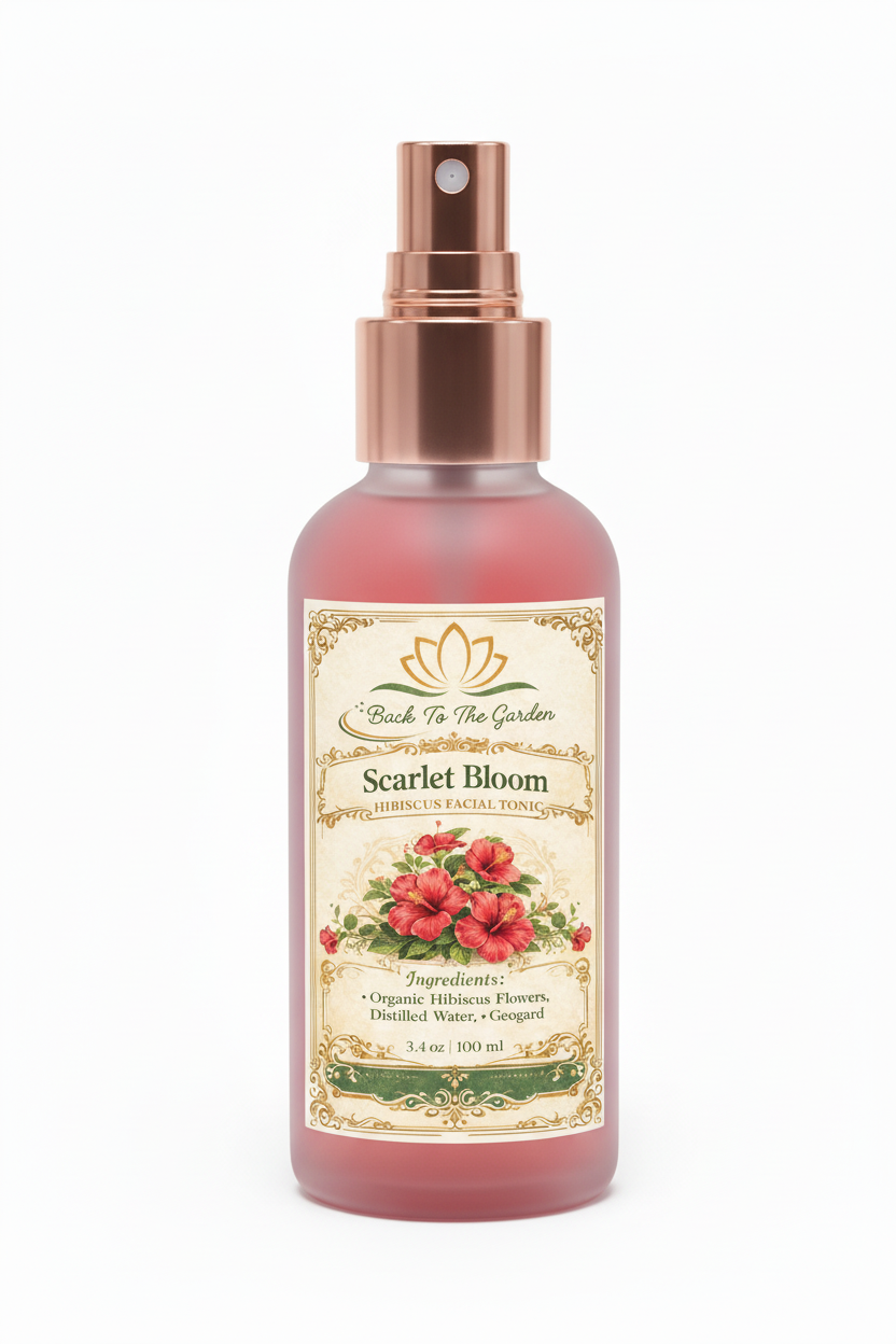 Scarlet Bloom Hibiscus Facial Tonic - Brightening natural face toner with hibiscus

