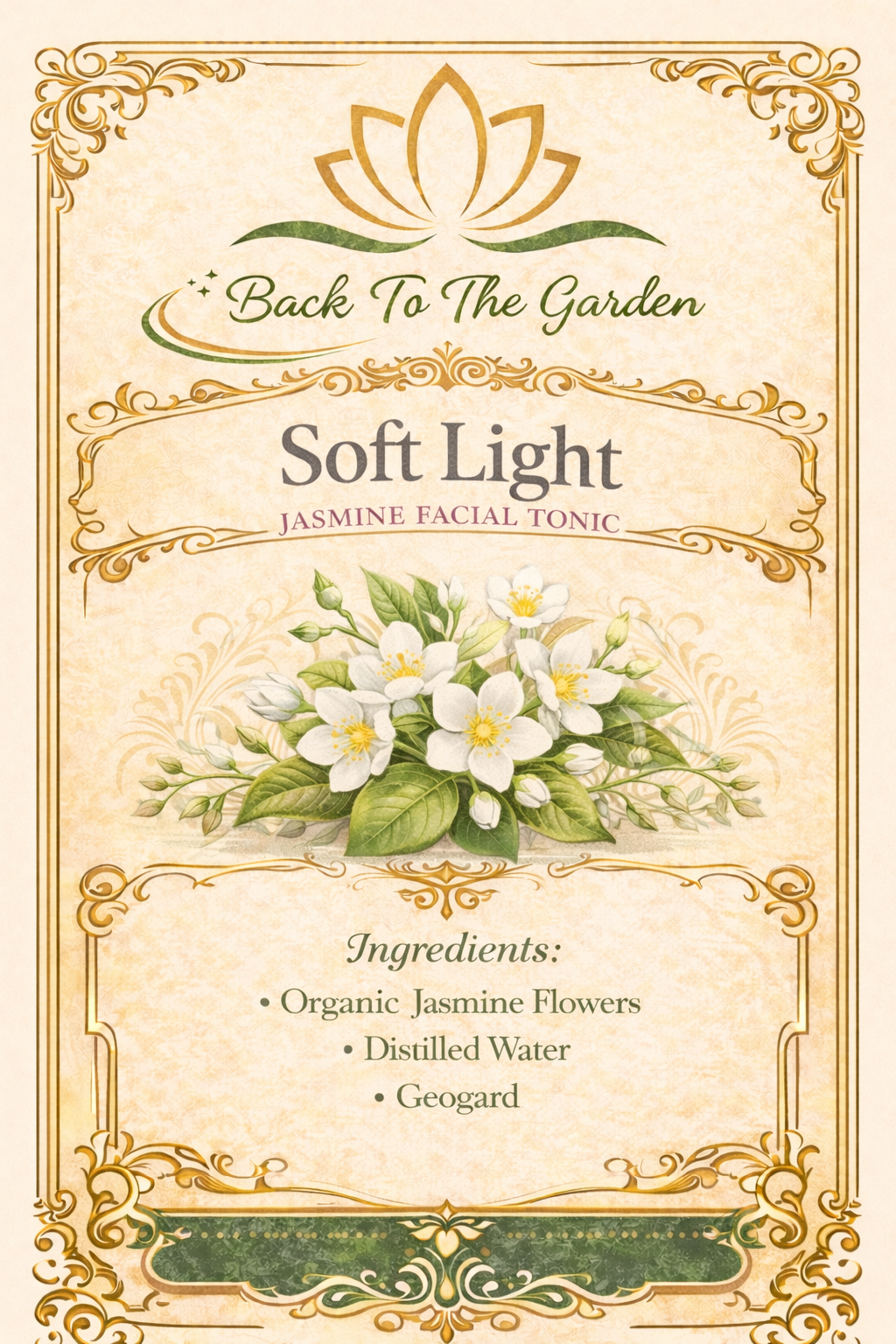 Soft Light Jasmine Facial Tonic - Soothing jasmine face toner for radiant skin
