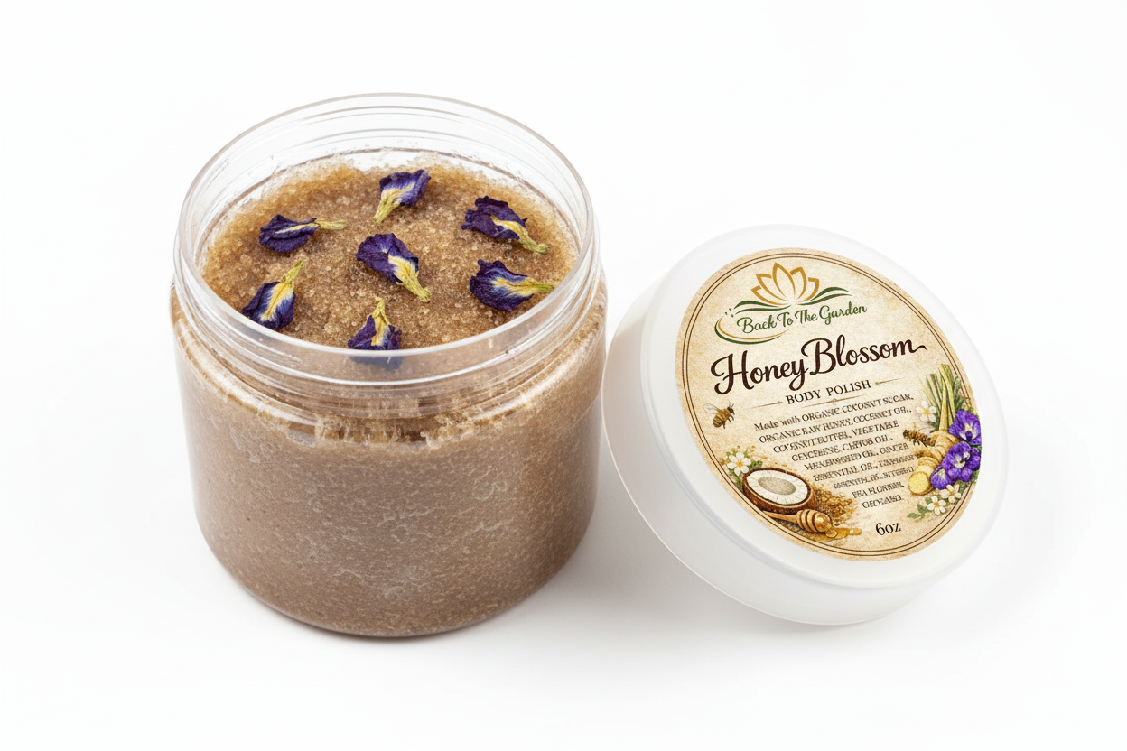 Honey Blossom Body Polish - Natural honey exfoliating scrub for smooth skin

