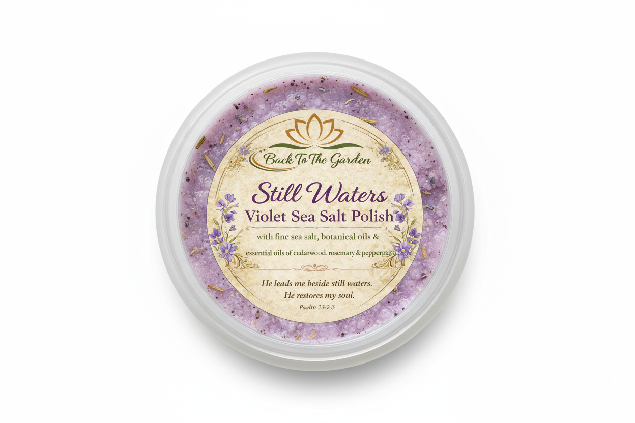 Still Waters Violet Sea Salt Polish - Natural exfoliating body scrub
