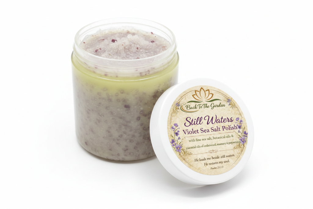 Still Waters Violet Sea Salt Polish - Natural exfoliating body scrub
